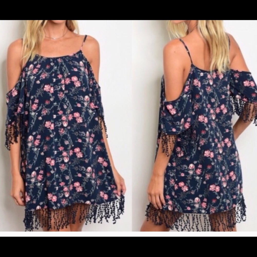 NWT Excellent Quality Cutest Fringe Detail Stylish Flattering Dress - Picture 5 of 6